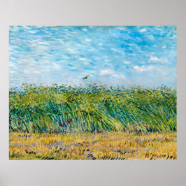 Póster Van Gogh, el campo de trigo con una laca, 1887