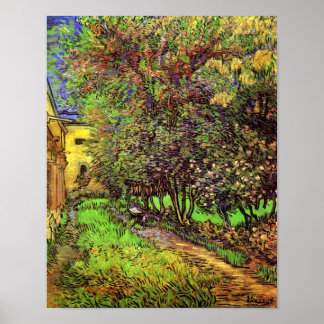 Póster Van Gogh - El jardín del hospital de Saint-Paul
