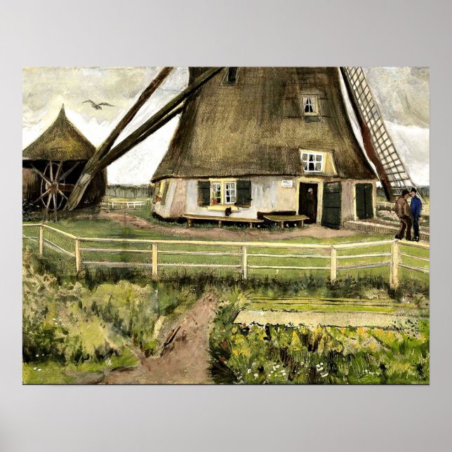 Póster Van Gogh - El Laakmolen cerca de La Haya (Frente)