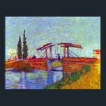 Póster Van Gogh - El puente de Langlois en Arlés<br><div class="desc">El puente Langlois en Arles de Vincent Van Gogh. Óleo sobre lienzo de 1888 representa un puente levadizo de madera sobre un canal que Van Gogh pintó mientras vivía en Arles en el sur de Francia. El puente Langlois le recordó a Van Gogh la estampa de Hiroshige Aguacero en el...</div>