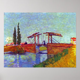Póster Van Gogh - El puente de Langlois en Arlés