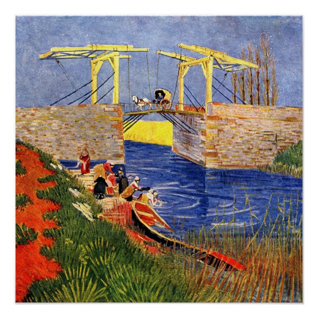 Póster Van Gogh: El puente Langlois en Arles (Anverso)