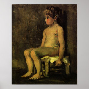 Póster Van Gogh; Estudio de una niña, sentada, Retrato