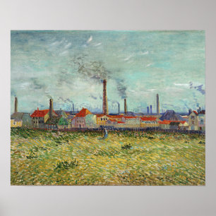 Póster Van Gogh - Fábricas en Clichy
