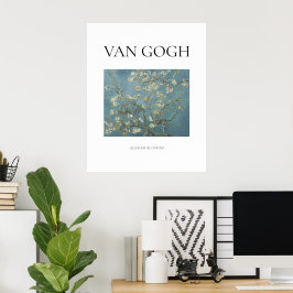 Póster Van Gogh , famosa pintura Flor de almendro  