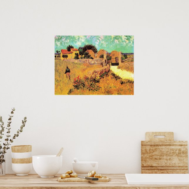 Póster Van Gogh - Farmhouse in Provence, (Cocina)