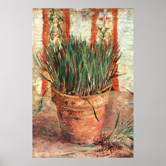 Póster Van Gogh: Flowerpot con chinas (Frente)