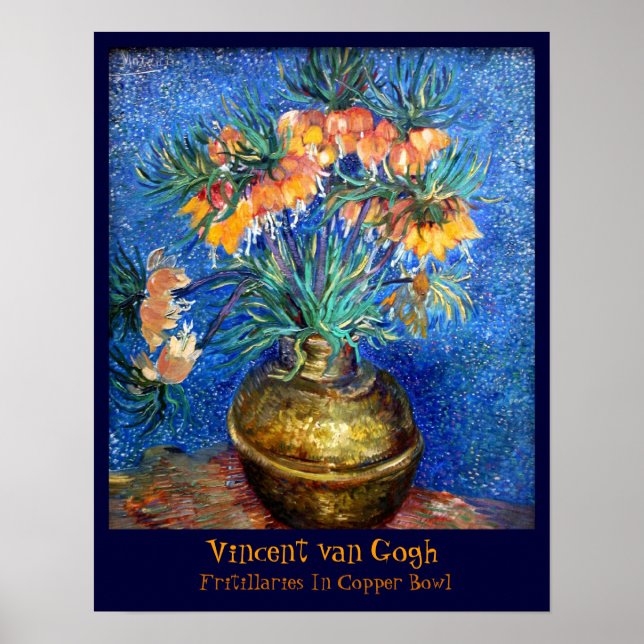 Póster Van Gogh: Fritillaries In Copper Bowl (Frente)