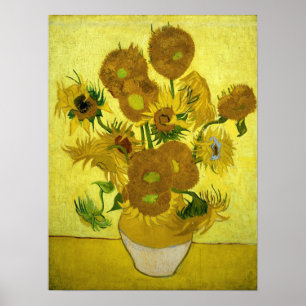 Póster Van Gogh - girasoles