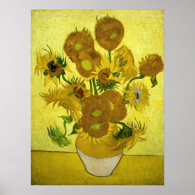 Póster Van Gogh - Girasoles (Frente)