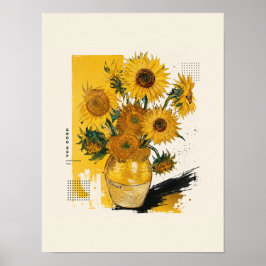 Póster Van Gogh Girasoles Moderno
