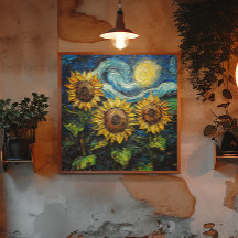 Van Gogh girasoles y noche estrellada