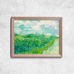 Póster Van Gogh Green Wheat Fields Old Art