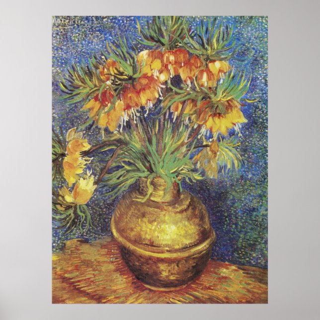 Póster Van Gogh Imperial Fritillaries in Copper Vase (Frente)