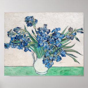 Póster Van Gogh Irises En Una Pintura De Vara