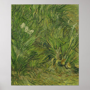 Póster Van Gogh - Jardín Con Mariposas