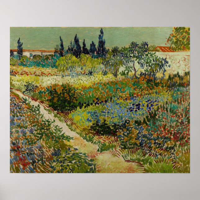 Póster Van Gogh - Jardín En Arles (Frente)