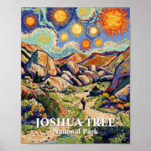 Póster Van Gogh Joshua Tree Hidden Valley Vintage Desiert