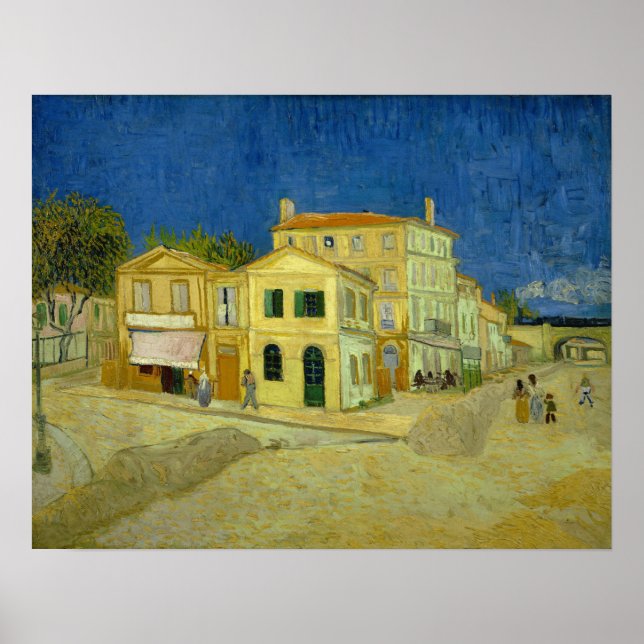 Póster Van Gogh - La casa amarilla (Frente)
