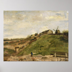 Póster Van Gogh - La colina de Montmartre con cantera