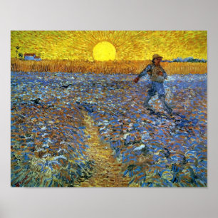 Póster Van Gogh - La ducha (ducha con puesta de sol)