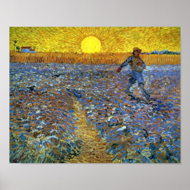 Póster Van Gogh - La ducha (ducha con puesta de sol) (Frente)