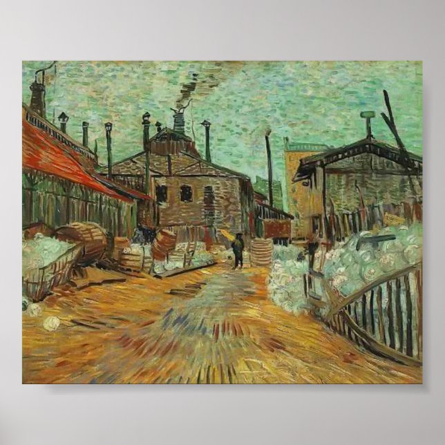 Póster Van Gogh - La fábrica de Asnieres (Frente)