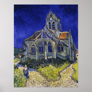 Póster Van Gogh - La Iglesia De Auvers-Sur-Oise
