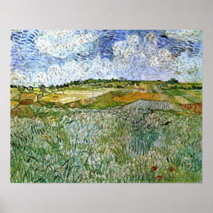Póster Van Gogh - La llanura en Auvers 1890