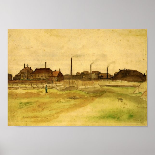 Póster Van Gogh - La mina de carbón en el Borinage (Frente)