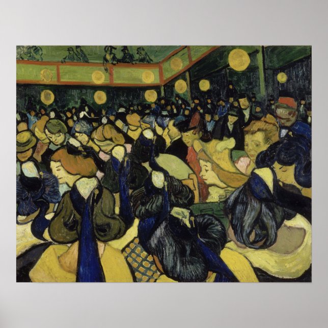 Póster Van Gogh - La Sala De Baile En Arles (Frente)