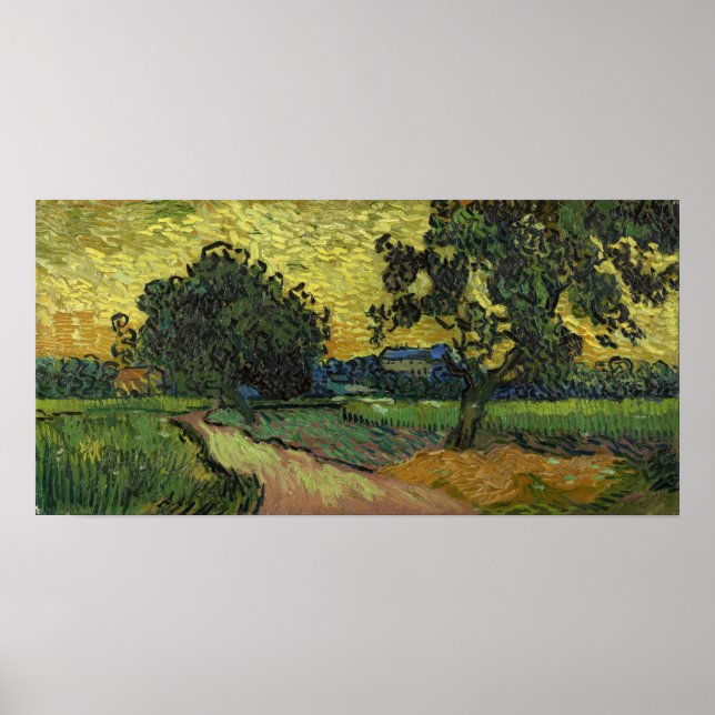 Póster Van Gogh - Landscape At Twilight (Frente)