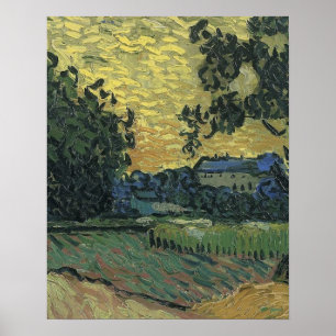 Póster Van Gogh Landscape at Twilight