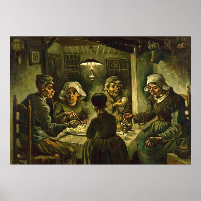 Póster Van Gogh - Los comedores de patatas (Frente)