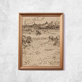 Póster Van Gogh Los Esbozos De La Cosecha