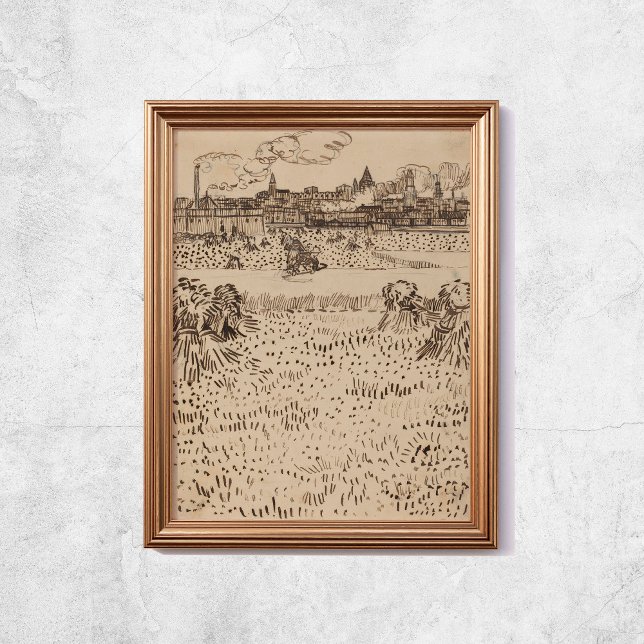 Póster Van Gogh Los Esbozos De La Cosecha (Van Gogh The Harvest Sketches Poster
)
