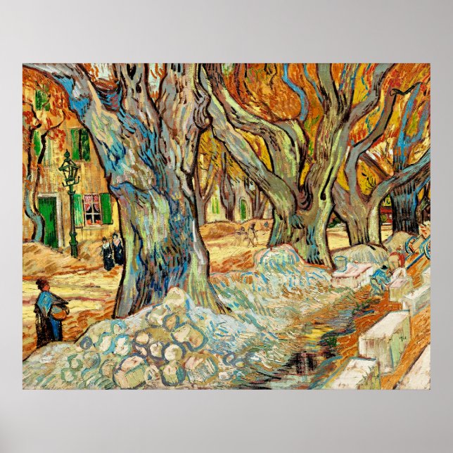 Póster Van Gogh - Los grandes plátanos (Frente)