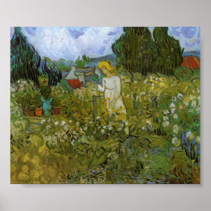 Póster Van Gogh - Mademoiselle Gachet en su jardín
