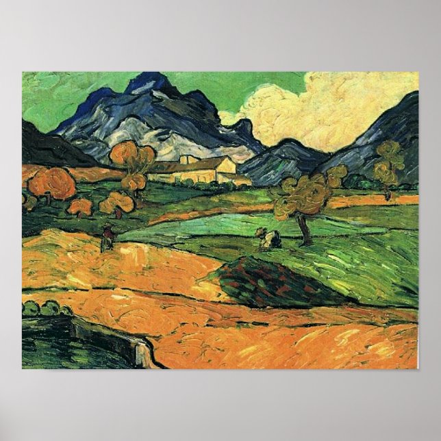 Póster Van Gogh - Monte Gaussier, pintura famosa, (Frente)