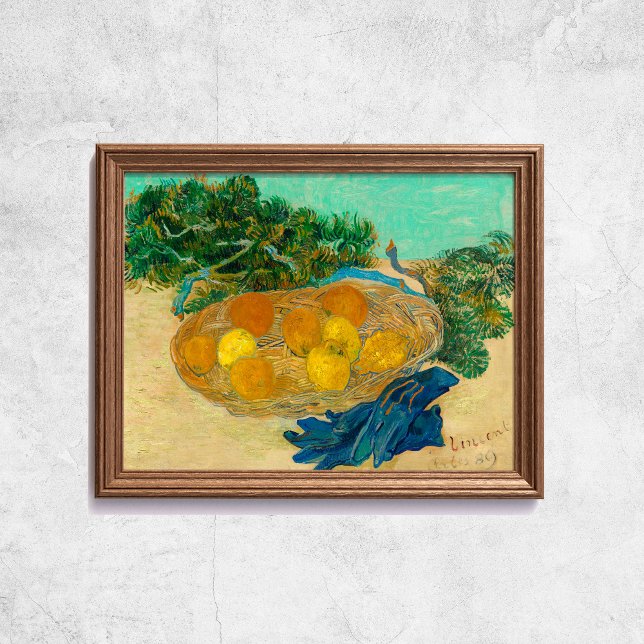 Póster Van Gogh Naranjas de la Vida Lemons Old Art (Van Gogh Still Life Oranges Lemons Old Art Poster
)