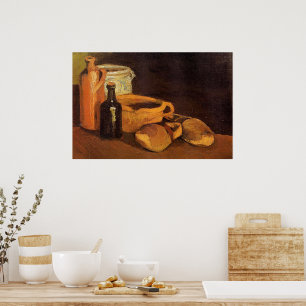 Póster Van Gogh - Naturaleza muerta con zuecos y ollas
