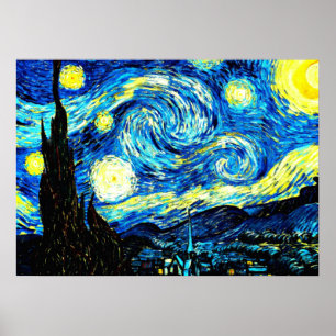 Póster Van Gogh: Noche estrellada