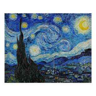 Póster Van Gogh - Noche estrellada