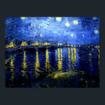 Póster Van Gogh - Noche estrellada sobre el Ródano<br><div class="desc">La famosa obra de arte de Vincent van Gogh,  Noche estrellada sobre el Ródano</div>