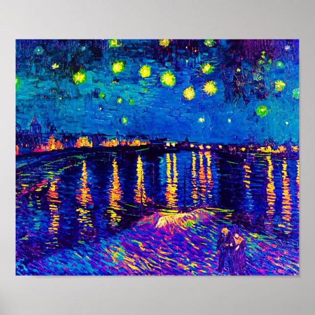 Póster Van Gogh - Noche estrellada sobre el Ródano Pop Ar (Frente)