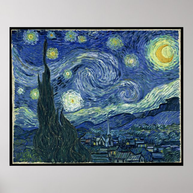 Póster Van Gogh - Noche Starry (Frente)