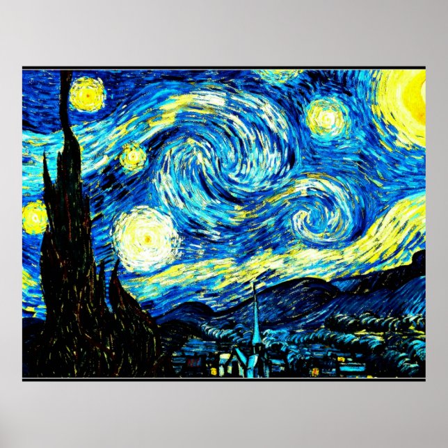 Póster Van Gogh - Noche Starry (Frente)