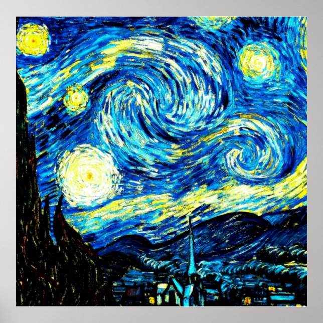 Póster Van Gogh - Noche Starry (Frente)