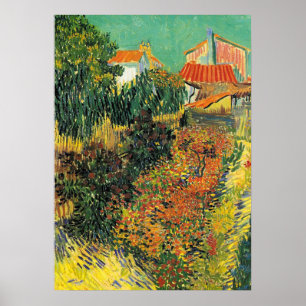 Póster Van Gogh - Noon o Jardín detrás de una casa
