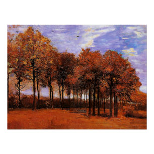 Póster Van Gogh - Paisaje de otoño,